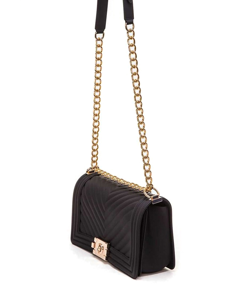 Mix Tone Textured Jelly Shoulder Bag SJ735C